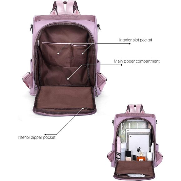 Women Purple PU Leather Anti Theft Shoulder Bags with Tassel main image 7
